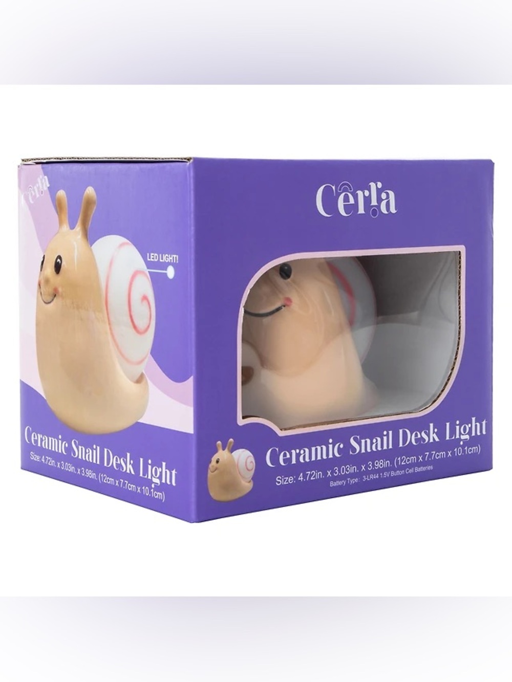 Ceramic Snail LED Desk Light - Picture 2 of 3